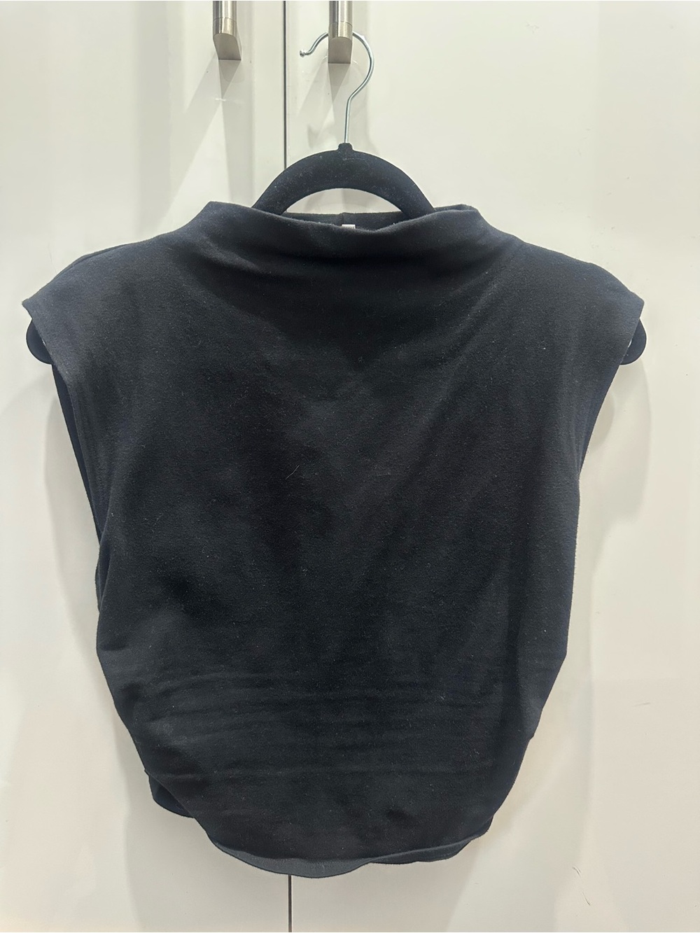 Reformation Black Sleeveless Mock Neck Top